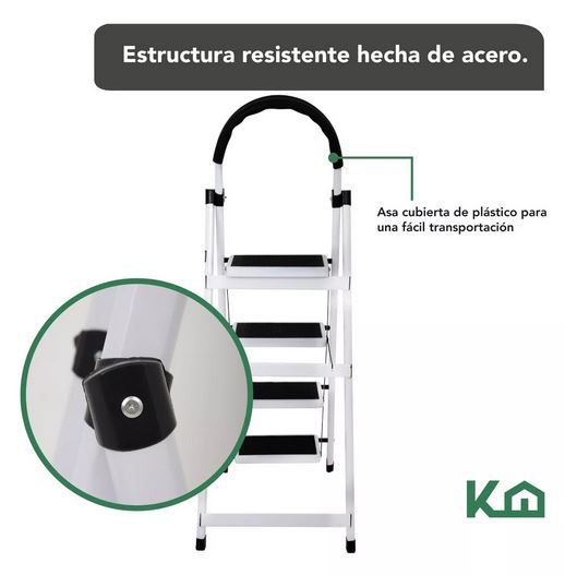 Escalera Plegable 4 Peldaños Kingshouse