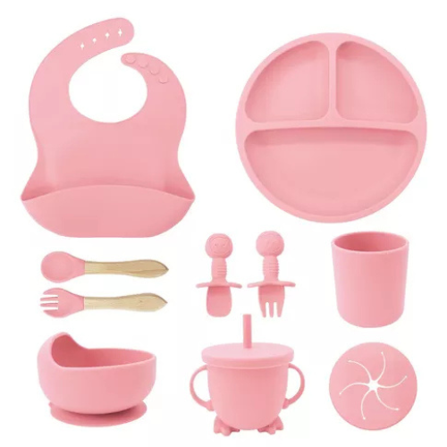 Vajilla Bebe Silicona Kit Alimentacion