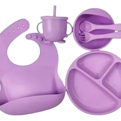 Vajilla Bebe Silicona Kit Alimentacion