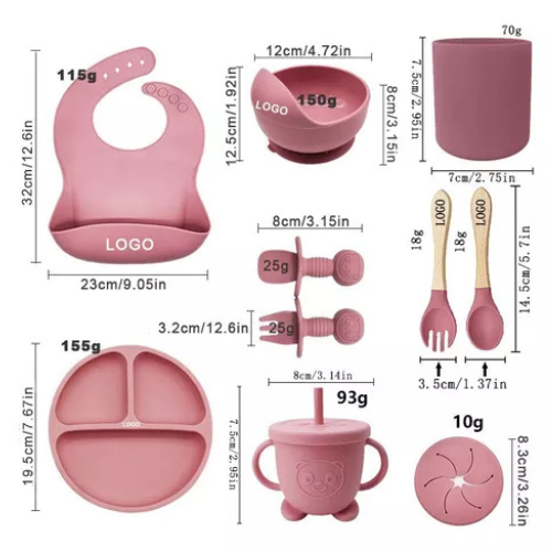 Vajilla Bebe Silicona Kit Alimentacion