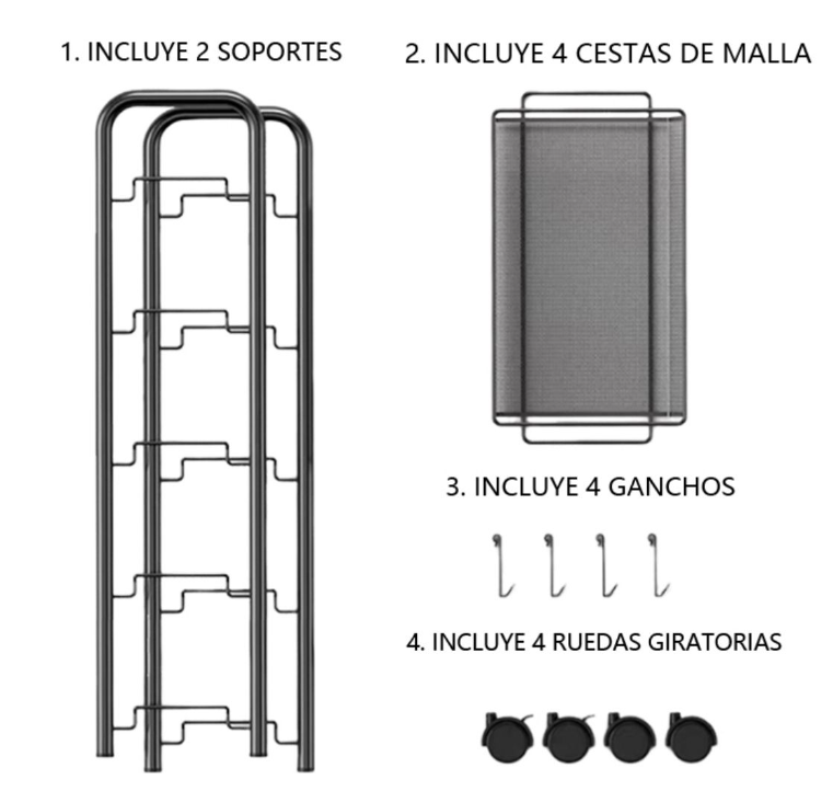 ESTANTE MODERNO ORGANIZADOR 4 NIVELES