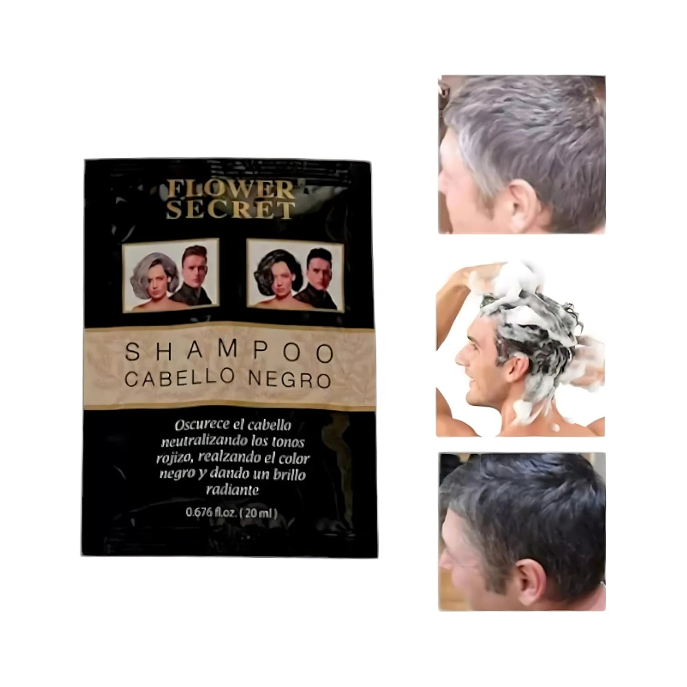 Shampoo Cabello Negro Canas Caja 12 Un