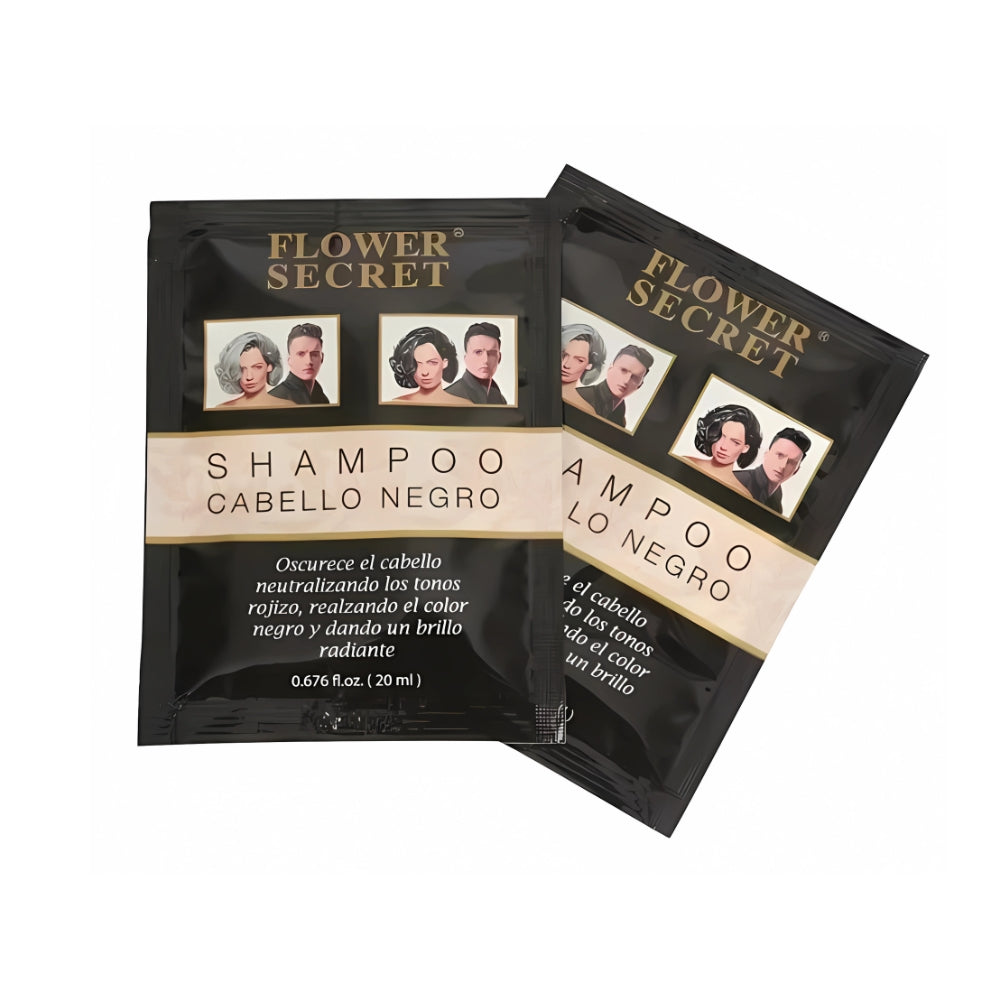 Shampoo Cabello Negro Canas Caja 12 Un